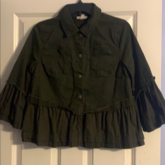 Style & Co Ruffled Denim Jacket - Picture 3 of 7